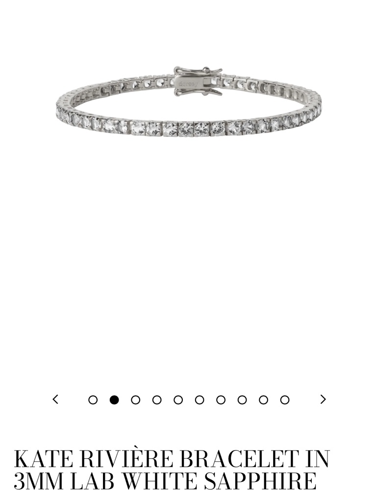Kate Rivire Dorsey Tennis Bracelet In Silver